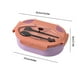 thumbnail image 3 of Utensilios de cocina, lonchera de gran capacidad con compartimentos de doble capa, moderna lonchera ovalada, portátil, calentable, con compartimentos, sin olor, fácil de limpiar, de plástico, cajas be, 3 of 6