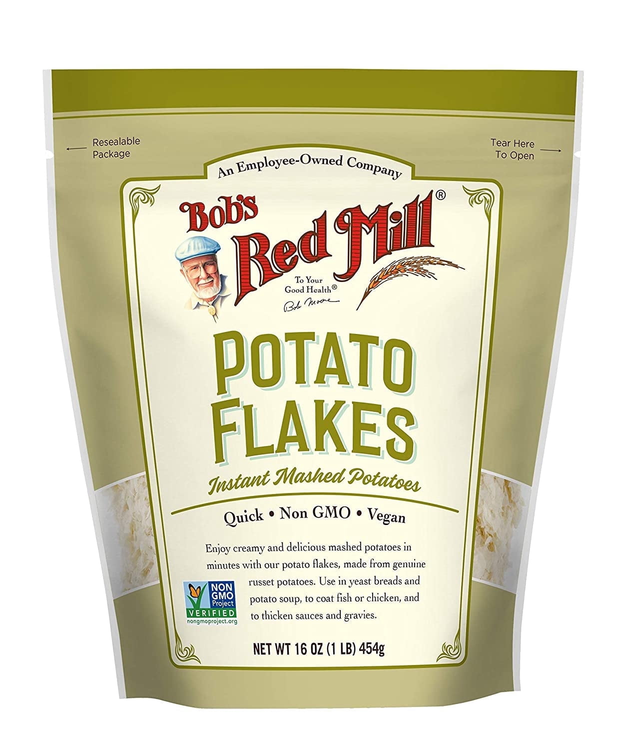 Pack of 2 - Bob's Red Mill Potato Flakes Instant Mashed Potatoes, 16 oz