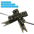 thumbnail image 4 of Unique Bargains 13 Inch Pull Bows Ribbon Gift Wrapping String Gold Thread Style Decorative Bow Tie Black 100 Pack, 4 of 5
