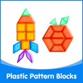 Translucent Shapes Pattern Blocks 140 Pcs Translucent Pattern Blocks - Light Table Manipulatives, 6 ...