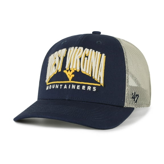 Men's '47 Navy West Virginia Mountaineers Arid Adjustable Trucker Hat