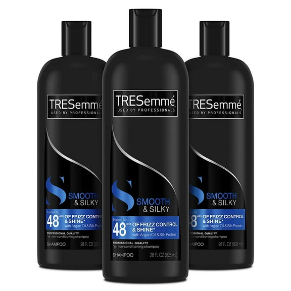 TRESemmé Shampoo Tames and Moisturizes Dry Hair With Moroccan Argan Oil Smooth and Silky For Professional Quality Salon-Healthy Look And Shine 28 oz 3 Count