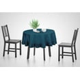thumbnail image 3 of Vargottam Ruffle Tablecloth Cotton Solid Round Cover 69 Inches Diameter Teal Blue, 3 of 9