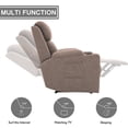 thumbnail image 5 of Spirit up Art 31.5" Wide Fabric Manual Standard Recliner in Brown, 5 of 8