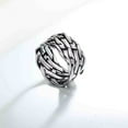 thumbnail image 3 of PAURO Men's Vintage Stainless Steel Braided Knot Eternity Wedding Band Statement Jewelry Silver Size 13, 3 of 5