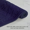 thumbnail image 4 of Jean Pierre Ricardo Cotton Fringe 2-Piece Bath Rug Set, Indigo, 4 of 11