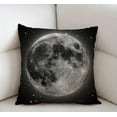 thumbnail image 3 of Ryan; Full Moon with Stars Decorative Throw Waist Pillow Case Cushion Cover Grey Golden Pillowcase 18x18 Inches, 3 of 4