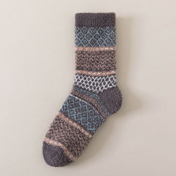 Calcetines para mujer, pantuflas, calcetines de invierno cálidos con forro polar, calcetines acogedores, suaves, gruesos y peludos, calcetines navideños para mujer