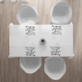 thumbnail image 3 of Ambesonne Black and White Place Mats Set of 4, Cursive Wording, Standard Size, Black and White, 3 of 4