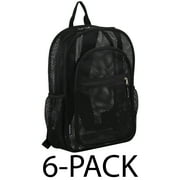Eastsport Spark Mesh Backpack, Black (6-Pack)
