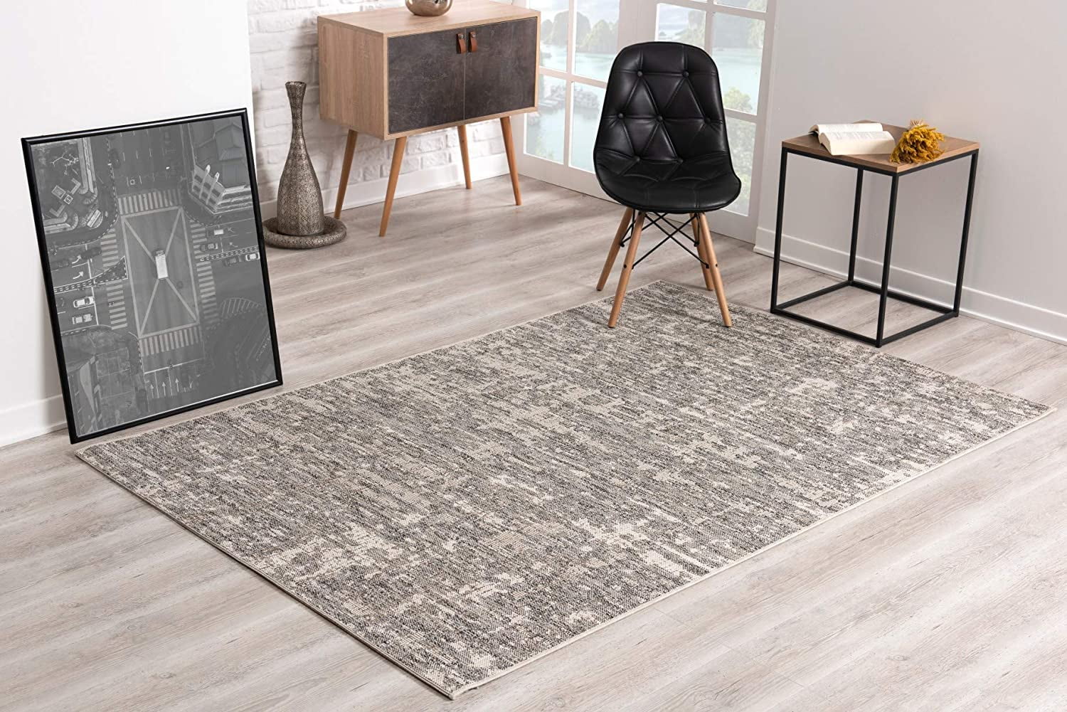 eRug Outlet Modern Abstract Area Rug (5x8 feet) , 5'3" x 7'7", Ivory