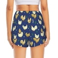 thumbnail image 4 of Uemuo Funny Chicken Pattern Women's Athletic Shorts High Waisted Running Shorts with Liner Pockets Gym Elastic Workout Shorts-Small, 4 of 9