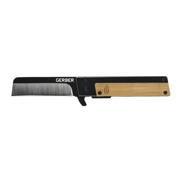 Gerber Quadrant Folding Knife, Plain Edge, Bamboo