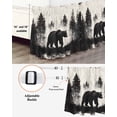 thumbnail image 3 of Black Bear Bed Skirt Cal King Size, Farmhouse Forest Animals Vintage Wrap Around Bed Skirting with Adjustable Elastic Strap, Dust Ruffled Pleated Bedskirts 18 Inch Drop for Bedroom Cal King Beds, 3 of 9