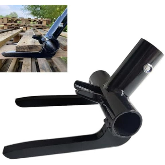 Pallet Buster  Only, Heavy Duty Steel Tool for Wooden Pallet Removal, Industrial Breaker with Nail Puller for Removing or Tearing Down Woods, Black