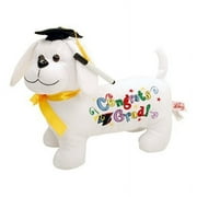 Linzy Toys Graduation Autograph 10.5" Dog Plush Toy with Marker- Congrats Grad!