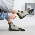 thumbnail image 2 of Rateoe Cute Dinosaur Pattern Quarter Crew Socks,Toe Seamed Ankle Socks,Cotton Cushioned Breathable Athletic Crew Sports Socks, 2 of 7