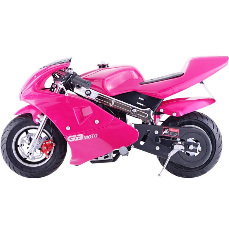 MotoTec GBmoto Gas Pocket Bike 40cc 4-Stroke Mini Motorcycle Pink