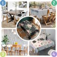 thumbnail image 4 of Pioneer Flower Floral Print Pattern Rectangle Tablecloth 60"x84",Waterproof Polyester Rectangle Table Cloth, Wipeable Spillproof Polyester Tablecloth for Dining, Camping, Indoor and Outdoor, 4 of 5