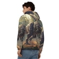thumbnail image 4 of Wukai Jungle Dinosaur Print Men's Zip-Up Hoodie,Fleece Full-Zip Hoodie for Men, Hooded Sweatshirt-XX-Large, 4 of 5