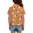thumbnail image 6 of Grblisyd Uniform Shirts for Girls Cute Animal Print Polo Shirts Short Sleeve with Button for Kids 10-12, 6 of 6