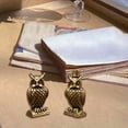 thumbnail image 2 of Brass Figurines Owl Statues Shelf Decors Accent Owl Decorative Objects Tabletop Centerpieces for Home Decors, 2 of 8