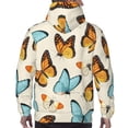 thumbnail image 7 of Haiem Butterflies Patterned Men's Hoodie with Kangaroo Pocket - Ideal Pullover Sweatshirt for Daily Wear, Travel, and Home-Large, 7 of 7