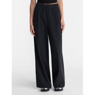 Avia Women's and Women's Plus FeatherStretch Woven Wide Leg Pants, 30'' Inseam, Sizes XS-4X