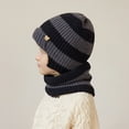 thumbnail image 6 of 4 To 10 Years Old Children Winter Color Matching Warm Knit Hat Bib Two Piece Outdoor Cold Protective Woolen Hat Scarf Gloves Hat Set Scarf Gloves Hat Scarf Hat Gloves Set Men Gloves Scarf Hat Set, 6 of 6