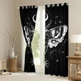 thumbnail image 3 of Feelyou Tribal Butterfly Moth Blackout Curtains Set of 2 (52x84 Each), Bohemian Stars Galaxy Window Curtains, Black White Cartoon Curtains and Drapes, Window Curtains Home Decor, 3 of 6