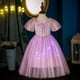 thumbnail image 5 of Vestido de princesa de pelo largo Vestido de niña Rapunzel Vestido de malla brillante de verano de manga corta, 5 of 6