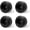 4 PCS, variant on 2 PCS Trailer Ramp Door Bumpers, 2.5"×2.5" Round Rubber Bumper Replacement with Hole, Durable Ramp Door Bump Stop Vibration Damping Pad for Cargo Hatch, Car Accessories