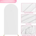 thumbnail image 3 of AMERTEER Wedding Arch Cover Spandex Fitted Wedding Arch Stand Covers Round Top  Arch Backdrop Cover for Birthday Party Ceremony Banquet Decoration White, 3 of 4