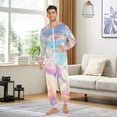 thumbnail image 4 of Unicorn in Clouds Adult Onesie Pajamas Slim Fit Christmas One Piece Suit Pjs for Women and Men Hooded Zipper, 4 of 7