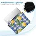 thumbnail image 2 of FORMRS 13-13.3 inch Laptop Sleeve Case Soft Carrying Quilted Computer Bag Cover, Blue Plaid Lemon, 2 of 7