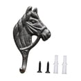 thumbnail image 4 of Perchero de Pared Macarena Cabeza de Caballo Ganchos Decorativos Marrón, 4 of 8