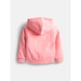 thumbnail image 2 of Athletic Works Toddler Girls Fleece Hoodie and Barrel Leg Pants Set, 2 Piece, Sizes 12M-3T, 2 of 3