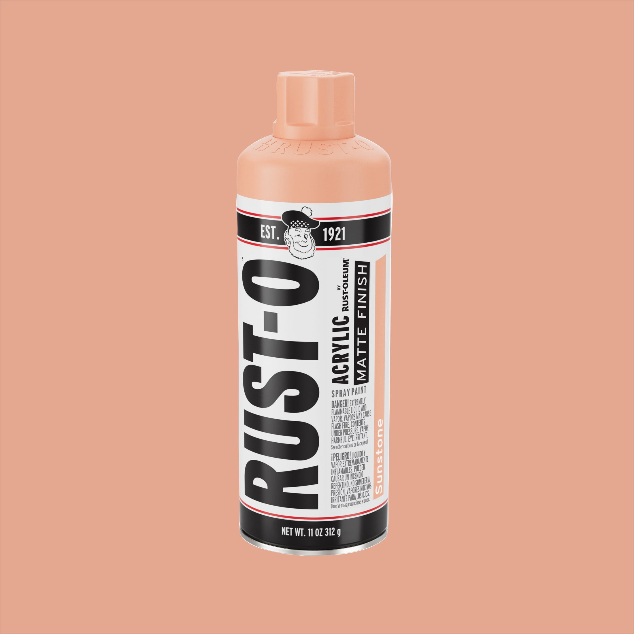 (2 pack) Sunstone, Rust-Oleum Rust-O Acrylic Matte Spray Paint-392213, 11 oz