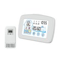 thumbnail image 1 of Zootealy Indoor & Outdoor Hygrometer Thermometer with Time Backlight LCD Display Desk Electronic Temperature Humidity Meters for Home Greenhouse Cellar, 1 of 6