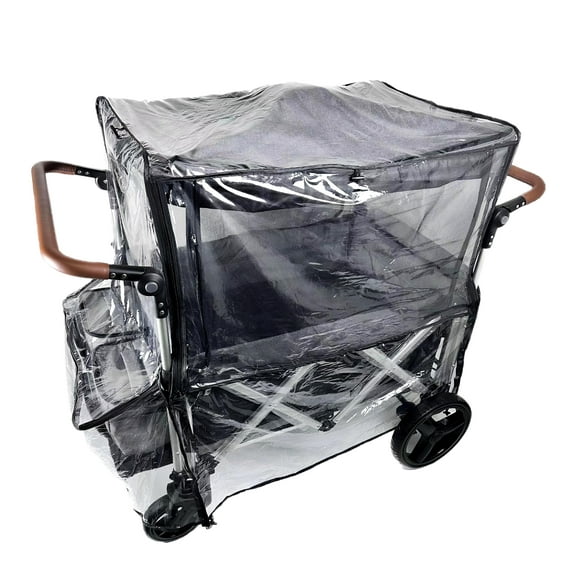 Big Size Rain Cover for Wagon Stroller,Mosquito Net for Wagon Trolley Cart,2in1 Big Cover with Window for Picnic Camping Wagon Stroller Waterproof Windproof Wagon Accessories.(Cart Not Included)