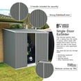 thumbnail image 5 of Absco EZI Slider 7' x 5' Metal Storage Shed - Woodland Gray, 5 of 11