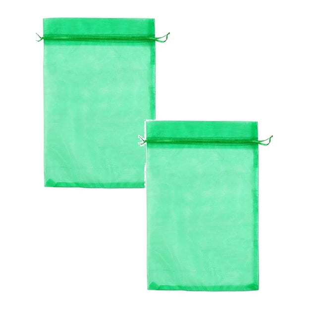 2PC Kids Snack Boxes For School Fruit Bags 2024 Upgraded Garden Netting Bags With Drawstring 100 Pcs Fruit Netting Bags Reusable Netting Barrier Bags For Protecting Fruits And Vegetables Green