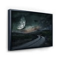 thumbnail image 3 of Designart 'The Meadow Under Full Moon With Rural Road Through ' Nautical & Coastal Framed Canvas Wall Art Print, 3 of 5