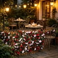 thumbnail image 4 of Lypsnake Artificial Flower Expandable Fence Screen, Retractable Faux Floral Hedge with Lush Leaves for Outdoor Garden Patio Balcony Privacy and Decoration, 4 of 4