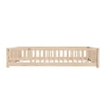 thumbnail image 7 of Full Floor Bed Frame, Montessori Floor Bed with Fence and Wood Slats, Natural, 7 of 7