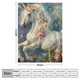thumbnail image 4 of Shiartex Unicorn Flower Butterfly Print Throw Blanket Lightweight Blanket for All Seasons Bed Sofa Living Room Decor 40x50in, 4 of 6