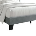 thumbnail image 5 of Castle Place Elegant Velvet Upholstered King Platform Bed, Light Grey, 5 of 8