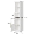 thumbnail image 2 of TROPOW 70" Narrow Storage Cabinet，Freestanding Tall Bathroom Cabinet with Glass Door & Open Shelves，for Bathroom & Living Room & Kitchen, 2 of 9