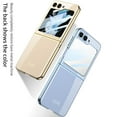 thumbnail image 3 of for Samsung Galaxy Z Flip 5 Case, Z Flip 5 Case with Screen Protector Luxury Transparent Plating PC Cover, Full Protection Crystal Clear Case for Samsung Galaxy Z Flip 5, Blue, 3 of 7