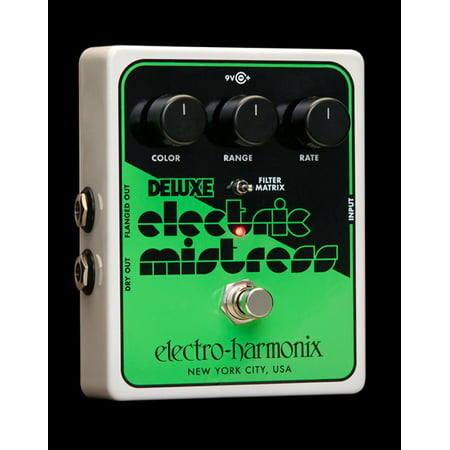 Electro Harmonix Deluxe Electric Mistress XO Analog Flanger with Power Supply Part Number: MISTRESS (Best Flanger Pedal 2019)